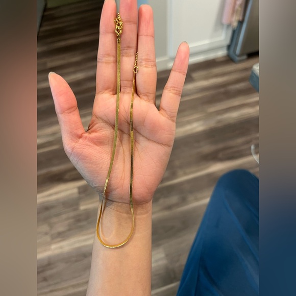 NEW Madewell Delicate Collection Demi-Fine Skinny Herringbone Chain - Picture 6 of 8